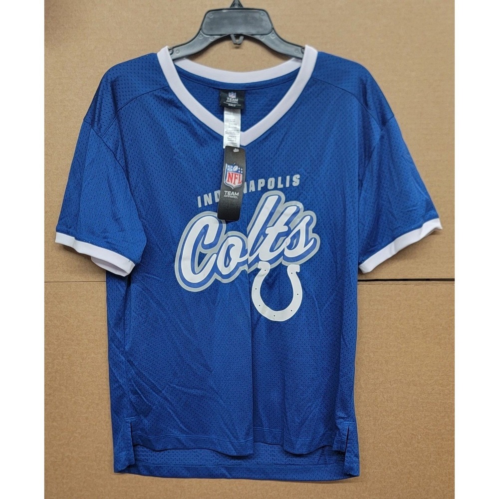 NFL Indianapolis Colts Juniors Royal Blue Short Sleeve Shirt Size XS(0/1) NWT